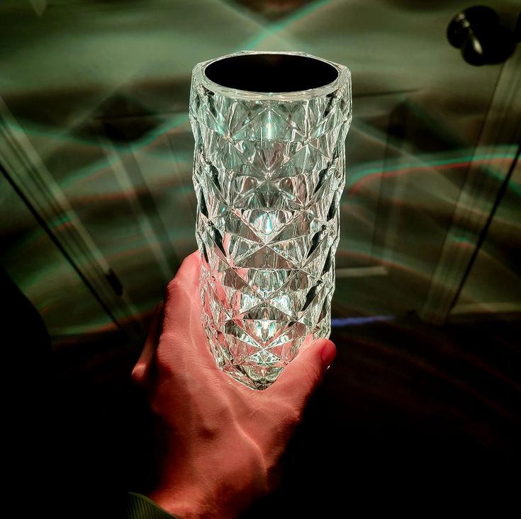 Multicolor Crystal Diamond Table Lamp With Color-Changing & Touch Control.