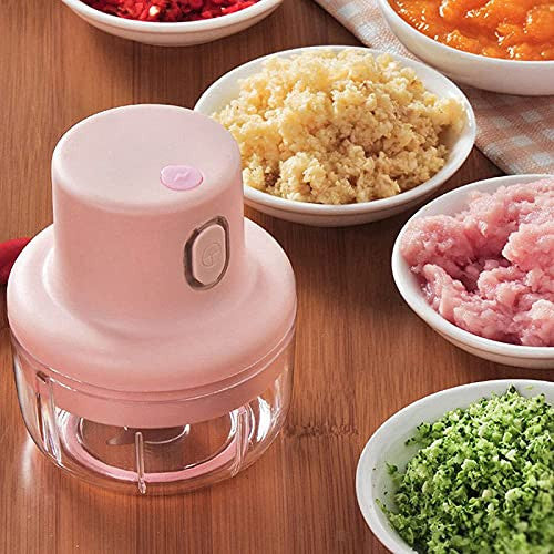 Mini Electric Garlic Chopper – 250ml Small Food Processor for Kitchen