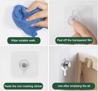 Wall Hook - No more drilling at Kitchen Bathroom Bedroom Living Room