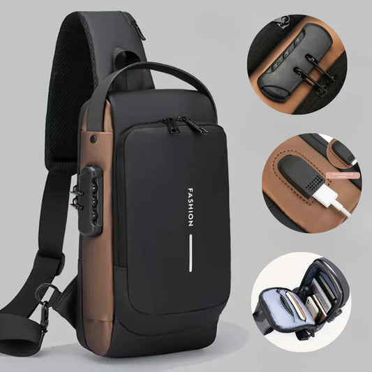 Waterproof Polyester Slim Unisex Crossbody Sling Bag