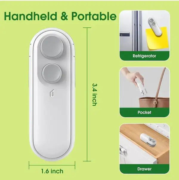 FreshLock™ – Portable Mini Sealer | No Preheating Needed | Airtight Seal