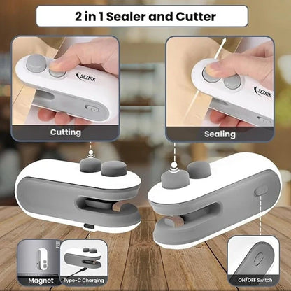 FreshLock™ – Portable Mini Sealer | No Preheating Needed | Airtight Seal