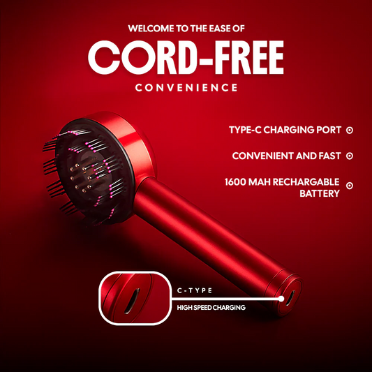 3 in 1 Red Light Therapy Hair Rejuvenation Oil Applicator & Comb | 6 Months Warranty